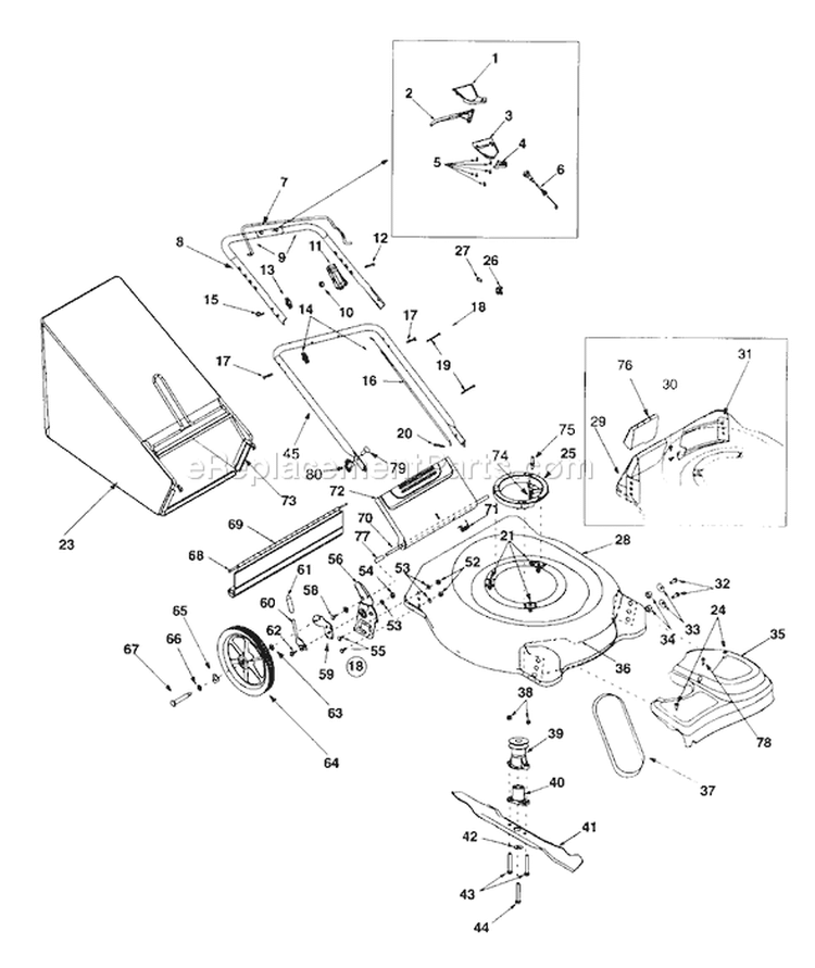 Page B Diagram and Parts List for 12A-559K402 2001 Yard Man Lawn Mower